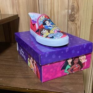 Disney Princess Ground Up Girls Glitter Slip-on Shoes Size 4